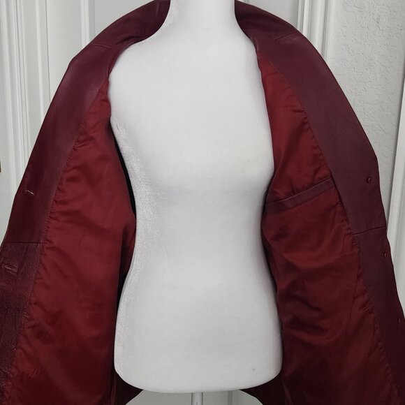 Vintage 90s Bagatelle Women's Jacket Oxblood Size 10 - Picture 3 of 9